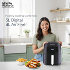 morphy richards 5L 1500 Watt Digital Air Fryer with 8 Preset Menus (Black)