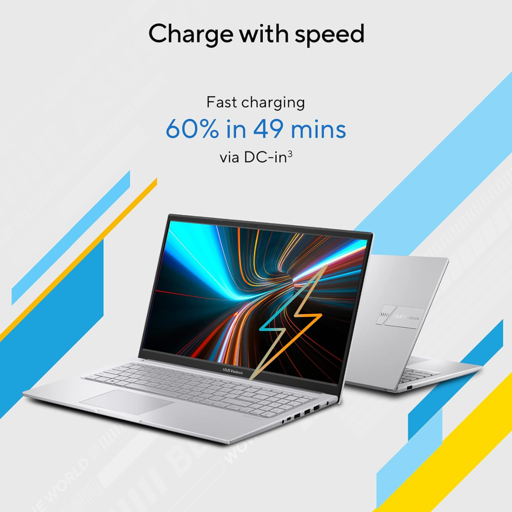 ASUS Vivobook 15 (2026),Intel Core 3 100U,(i3-14th Gen),Intel iGPU,8GB RAM,512GB SSD,FHD,15.6"(39.6 cm),Windows 11,M365 Basic(1Y),Office 2024,Cool Silver,1.7 Kg,X1504VAP-IN005WS,Thin & Light Laptop