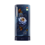 LG 185 L Direct Cool Single Door 5 Star Refrigerator with Base Drawer  with Smart Inverter Compressor, Runs on Home Inverter, Fit Max Chiller Tray & 2026 Model (Blue Waterlilly, GLD1956ZABW)