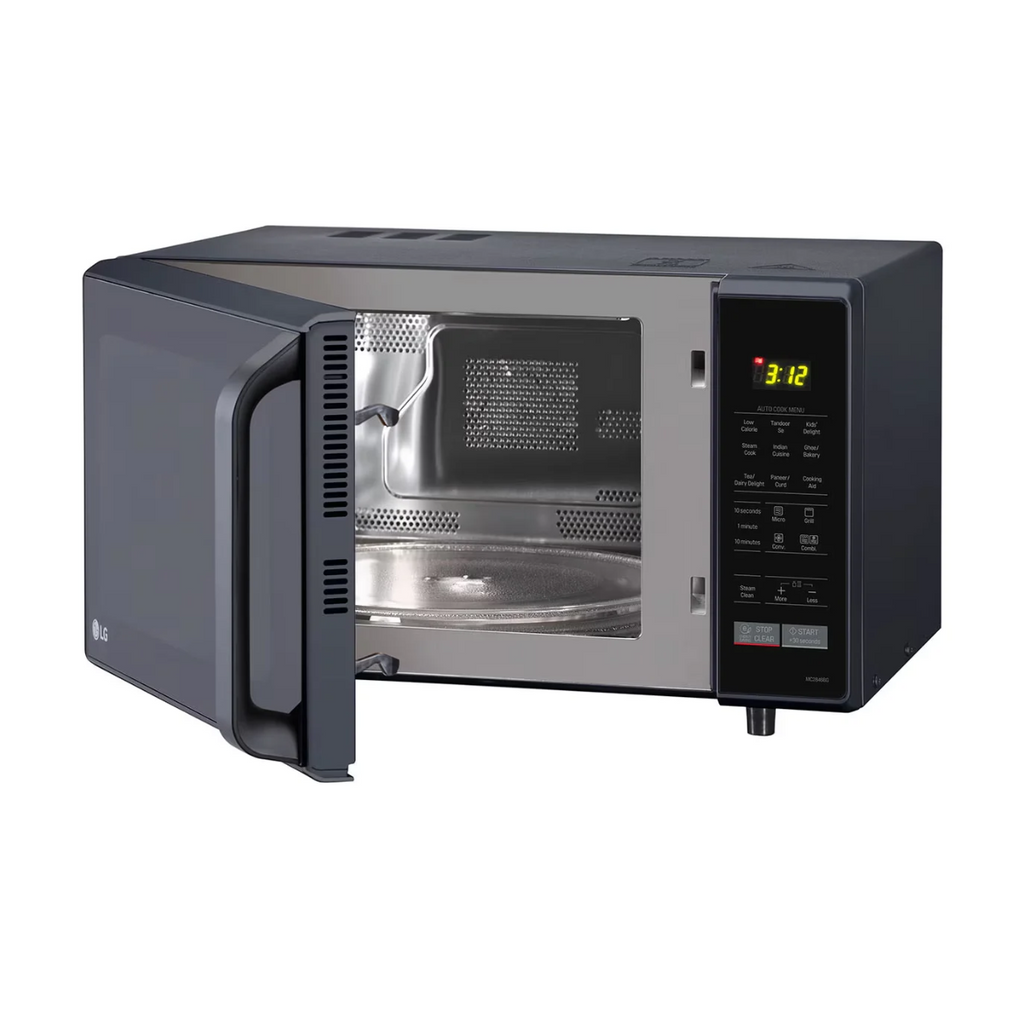 LG 28 L Quartz Heater and Stainless Steel Cavity More Hygienic More Durable Convection Microwave Oven (MC2846BG, Black)