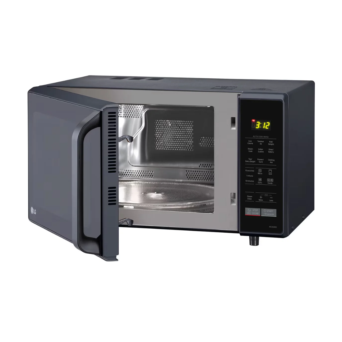 LG 28 L Quartz Heater and Stainless Steel Cavity More Hygienic More Durable Convection Microwave Oven (MC2846BG, Black)