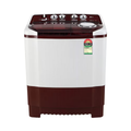 LG 8 kg 5 Star with Roller Jet Pulsator with Soak, Wind Jet Dry and Rat Away, 6 Kg (Spin Tub Capacity) Semi Automatic Top Load Maroon, White (P8035SRAZA.ABGQEIL)