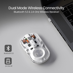 Portronics Toad 8 Transparent Wireless Bluetooth Mouse with Dual Wireless (BT + 2.4 GHz)