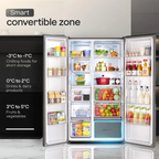 Godrej 600 Litres 3 Star Frost Free Side by Side Convertible Refrigerator with Powered By AI (RS EON VELVET 646C RIT, Opera Black)