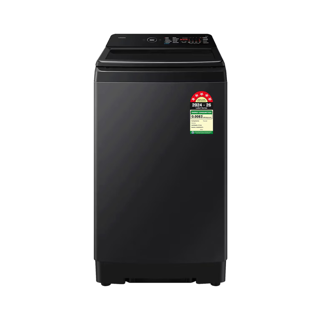 SAMSUNG 8 kg 5 Star Wi-Fi Inverter Fully Automatic Top Load Washing Machine (WA80F08S2CTL, AI VRT+ Technology, Deep Charcoal)