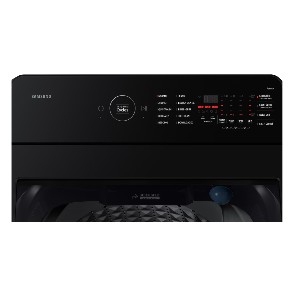 SAMSUNG 8 kg 5 Star Wi-Fi Inverter Fully Automatic Top Load Washing Machine (WA80F08S2CTL, AI VRT+ Technology, Deep Charcoal)