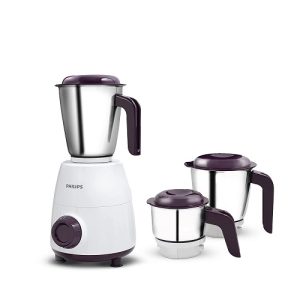 PHILIPS HL7505 500W Mixer Grinder (White and Purple)