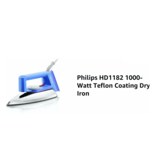 Philips Dry Iron HD1182/28 with 1000 Watts power