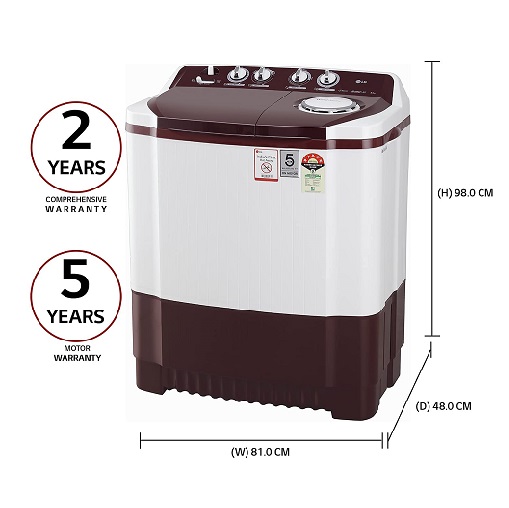 LG 8 kg 5 Star Inverter Wi-Fi Fully-Automatic Front Loading